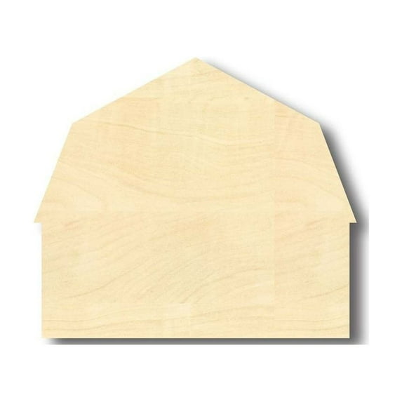 Unfinished Wood Barn Farm Shape - Craft - up to 46" DIY 10" / 1/8"
