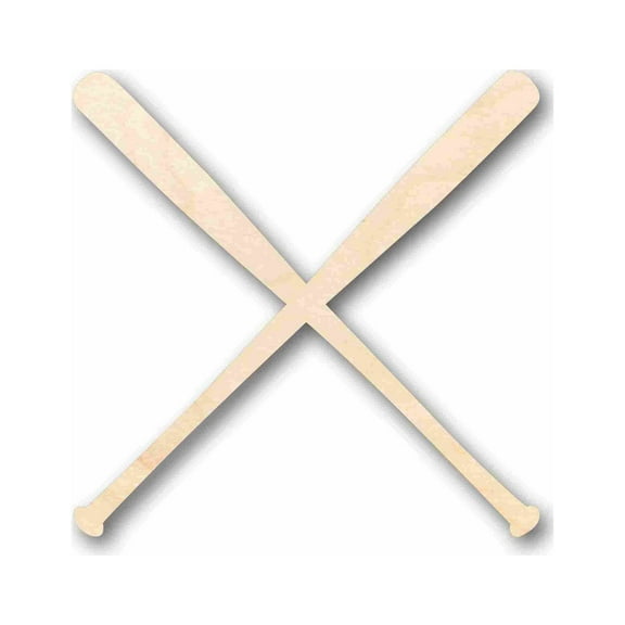 Unfinished Wood Baseball Bats Silhouette - Craft- up to 46" DIY 20" / 1/4"