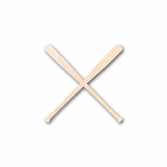 Unfinished Wood Baseball Bats Silhouette - Craft- up to 46" DIY 42" / 1"