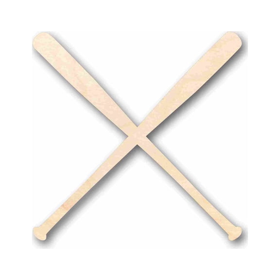 Unfinished Wood Baseball Bats Silhouette - Craft- up to 46" DIY 5" / 1/8"