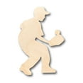 thumbnail image 1 of Unfinished Wood Baseball Catch Shape - Craft - up to 46" DIY 12" / 1/2", 1 of 3