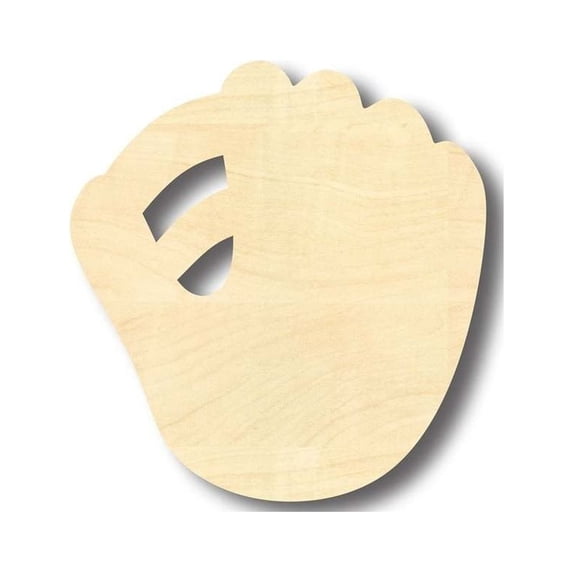 Unfinished Wood Baseball Mitt Shape - Sports - Kids Room Decor - up to 46" DIY 18" / 1/8"