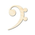 thumbnail image 1 of Unfinished Wood Bass Clef Shape - Music - Nursery - Craft - up to 46" DIY 12" / 1", 1 of 4