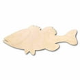 thumbnail image 1 of Unfinished Wood Bass Fish Silhouette - Craft- up to 46" DIY 16" / 1/8", 1 of 3