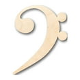 thumbnail image 1 of Unfinished Wood Bass Note Shape - Craft - up to 46" DIY 20" / 1/8", 1 of 3