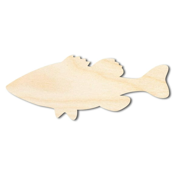 Unfinished Wood Bass Silhouette 18" / 1/8"