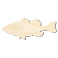 thumbnail image 1 of Unfinished Wood Bass Silhouette 6" / 1/8", 1 of 3