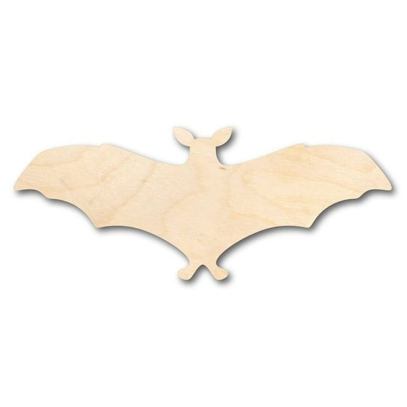 Unfinished Wood Bat Shape - Animal - Craft - up to 46" DIY 12" / 1/8"