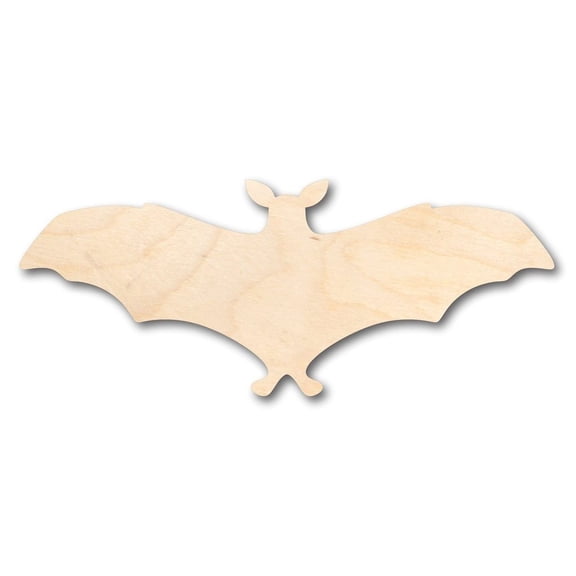Unfinished Wood Bat Shape - Animal - Craft - up to 46" DIY 4" / 1/8"