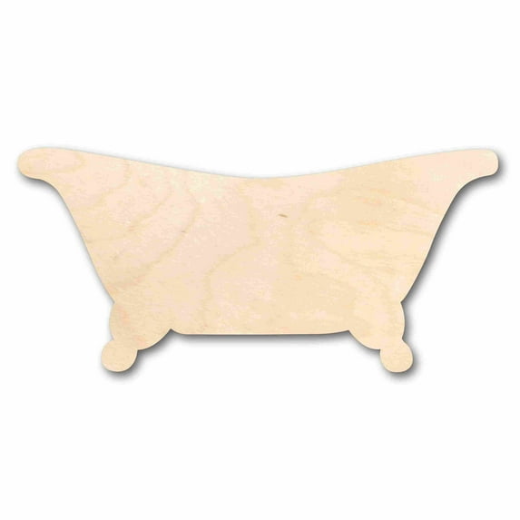 Unfinished Wood Bath Tub Silhouette - Craft- up to 46" DIY 10" / 3/4"