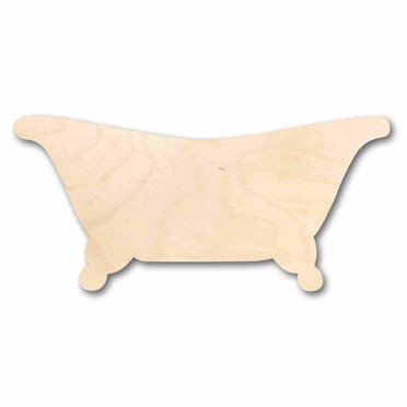 Unfinished Wood Bath Tub Silhouette - Craft- up to 46" DIY 4" / 1/2"