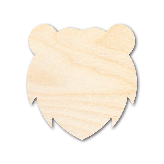 Unfinished Wood Bear Mascot Shape | DIY Craft Cutout 20" / 1/2"