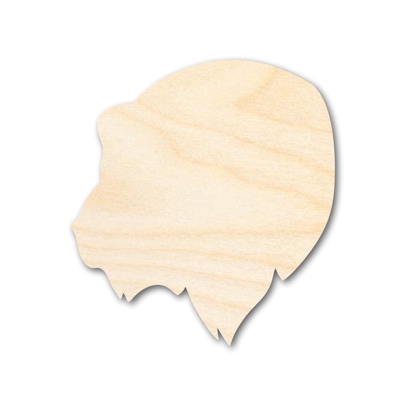Unfinished Wood Bear Mascot Shape | DIY Craft Cutout 4" / 1/4"