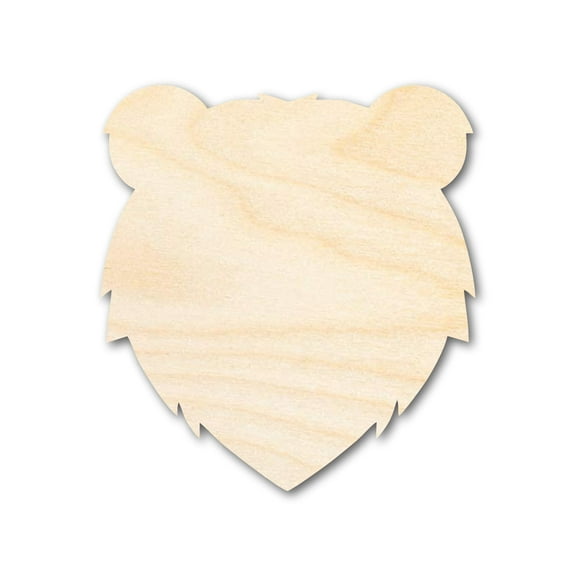 Unfinished Wood Bear Mascot Shape 7" / 1/8"