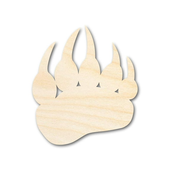 Unfinished Wood Bear Paw Shape - Wildlife Craft - up to 46" DIY 30" / 1"