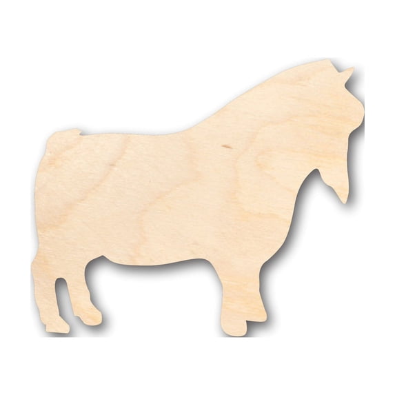Unfinished Wood Bearded Pygmy Goat Shape - Craft - up to 46" DIY 42" / 1"