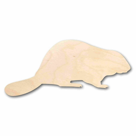 Unfinished Wood Beaver Silhouette - Craft- up to 46" DIY 16" / 1/2"
