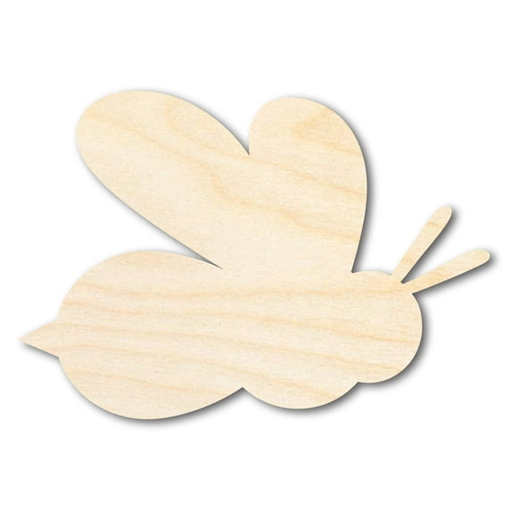 Unfinished Wood Bee Shape | Insect | Animal | Wildlife | Craft Cutout 14" / 1/2"