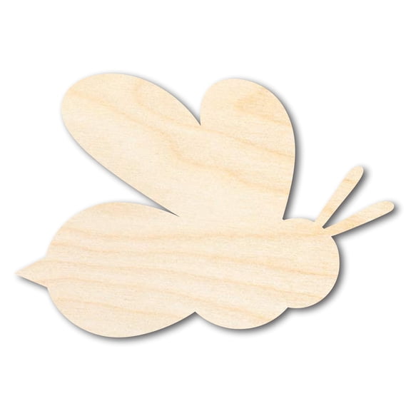 Unfinished Wood Bee Shape | Insect | Animal | Wildlife | Craft Cutout 6" / 1/8"