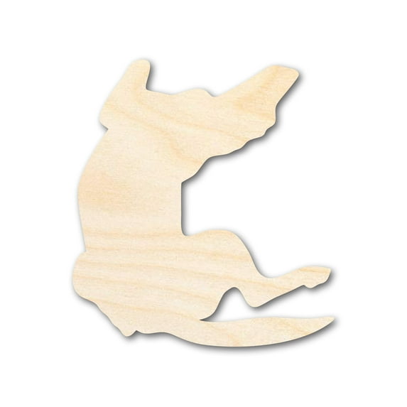 Unfinished Wood Belly Rubs Dog Silhouette 24" / 1/4"