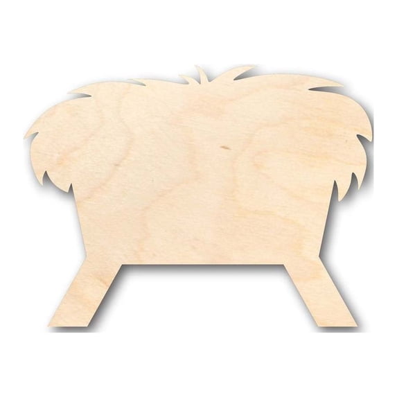 Unfinished Wood Bethlehem Manger Shape - Christmas - Craft - up to 46" DIY 30" / 1/2"
