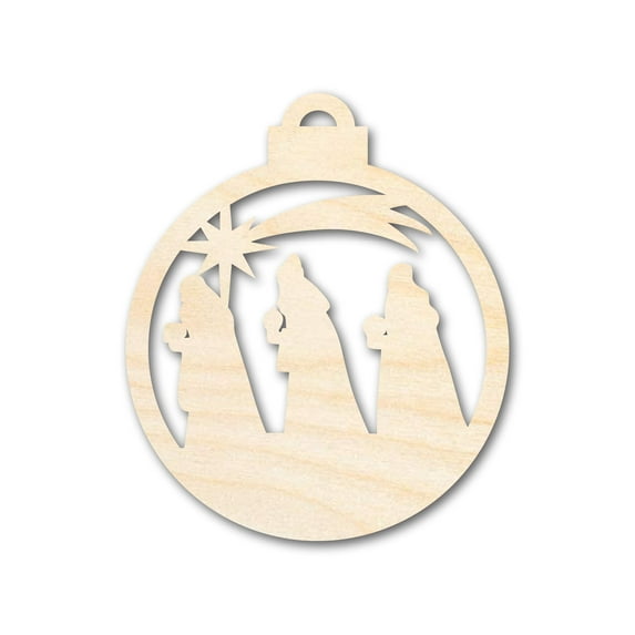 Unfinished Wood Bethlehem Nativity Ornament Shape - Christmas - Craft - up to 46" DIY 12" / 1/4"