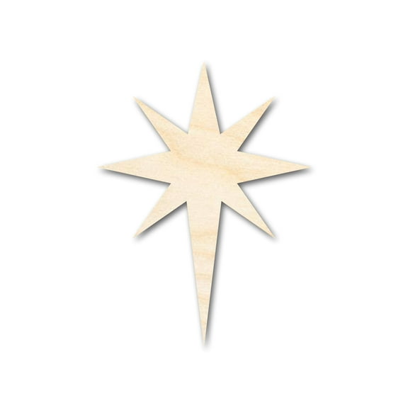 Unfinished Wood Bethlehem Star Shape 16" / 1/8"