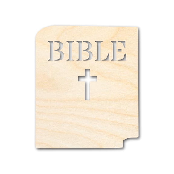 Unfinished Wood Bible Shape | DIY Craft Cutout 3" / 1/4"
