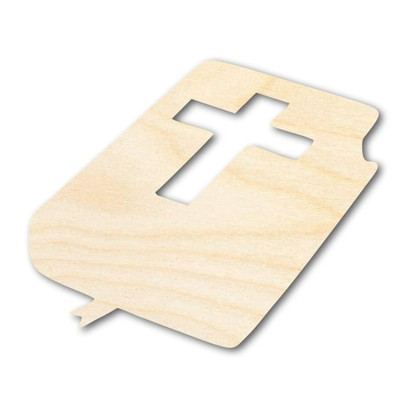Unfinished Wood Bible Shape 4" / 1/4"