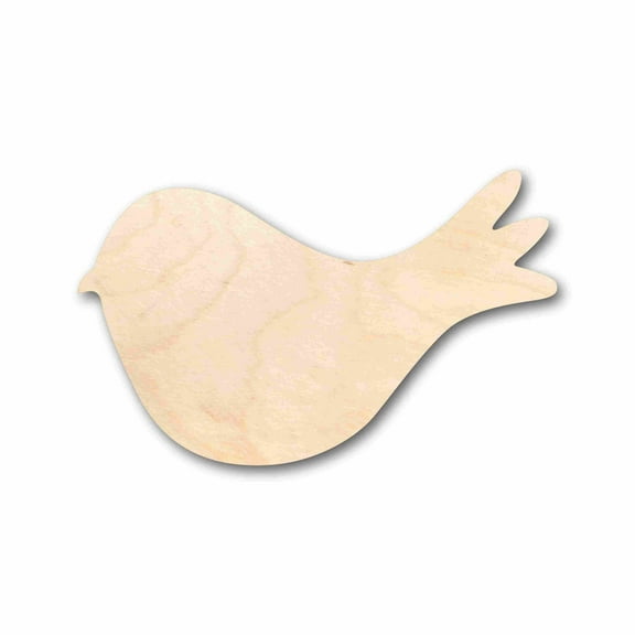 Unfinished Wood Bird Cute Craft Silhouette - Craft- up to 46" DIY 3" / 1/2"