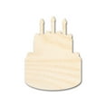 thumbnail image 1 of Unfinished Wood Birthday Cake Shape | DIY Craft Cutout 24" / 1", 1 of 4