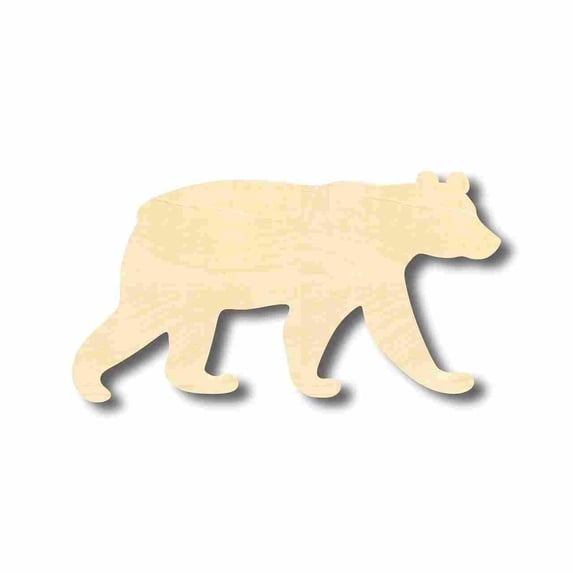 Unfinished Wood Black Bear Shape - Animal - Craft - up to 46" DIY 14" / 1/2"