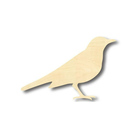 Unfinished Wood Blackbird Shape - Animal - Wildlife - Craft - up to 46" DIY 46" / 3/4"