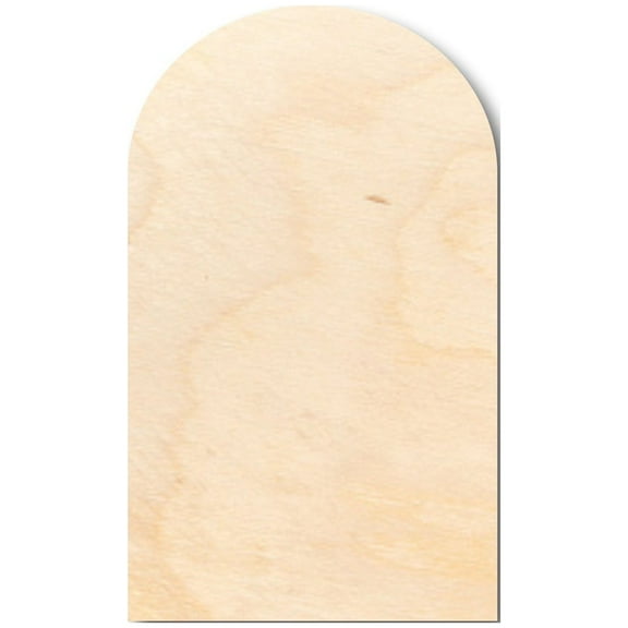 Unfinished Wood Blank Tombstone Shape - Craft - up to 46" DIY 8" / 1/8"