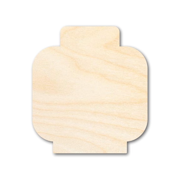 Unfinished Wood Block Head Shape | DIY Craft Cutout 10" / 1/4"