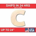 thumbnail image 1 of Unfinished Wood Block Letter C - Craft - up to 46" DIY 6" / 1/2", 1 of 3