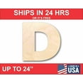 thumbnail image 1 of Unfinished Wood Block Letter D - Craft - up to 46" DIY 7" / 1/2", 1 of 3