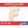 thumbnail image 1 of Unfinished Wood Block Letter F - Craft - up to 46" DIY 46" / 1", 1 of 3