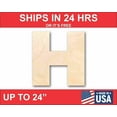 thumbnail image 1 of Unfinished Wood Block Letter H - Craft - up to 46" DIY 20" / 1/8", 1 of 3