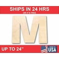 thumbnail image 1 of Unfinished Wood Block Letter M - Craft - up to 46" DIY 20" / 3/4", 1 of 3
