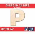 thumbnail image 1 of Unfinished Wood Block Letter P - Craft - up to 46" DIY 12" / 1/4", 1 of 3