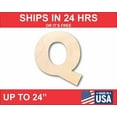 thumbnail image 1 of Unfinished Wood Block Letter Q - Craft - up to 46" DIY 20" / 1/2", 1 of 3