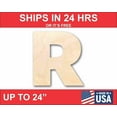 thumbnail image 1 of Unfinished Wood Block Letter R - Craft - up to 46" DIY 7" / 1/4", 1 of 3