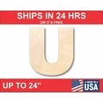 thumbnail image 1 of Unfinished Wood Block Letter U - Craft - up to 46" DIY 20" / 1/2", 1 of 3