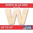 thumbnail image 1 of Unfinished Wood Block Letter W - Craft - up to 46" DIY 10" / 1/4", 1 of 3