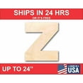 thumbnail image 1 of Unfinished Wood Block Letter Z - Craft - up to 46" DIY 8" / 1/8", 1 of 3