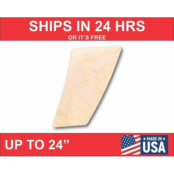 Unfinished Wood Block Symbol Comma - Craft - up to 46" DIY 24" / 1/4"