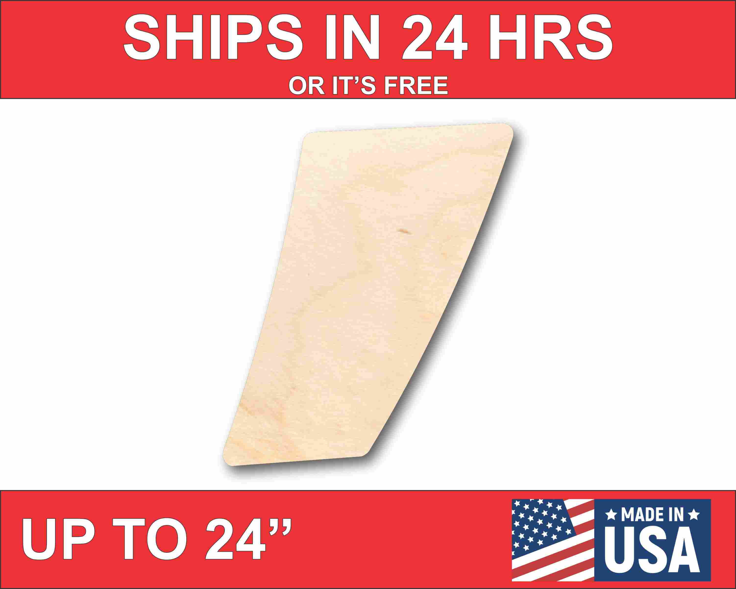 Unfinished Wood Block Symbol Comma - Craft - up to 46