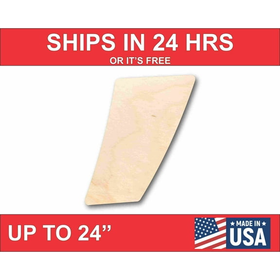 Unfinished Wood Block Symbol Comma - Craft - up to 46" DIY 8" / 1/8"