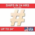 thumbnail image 1 of Unfinished Wood Block Symbol Hashtag Hashmark- Craft - up to 46" DIY 12" / 1/4", 1 of 3